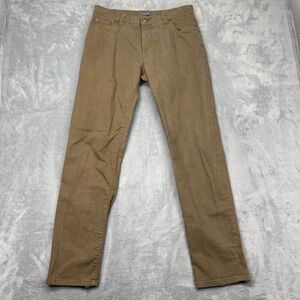 Neiman Marcus Pants Mens 36‎ (35x33) Brown Single Stitch 5-Pocket Straight Leg